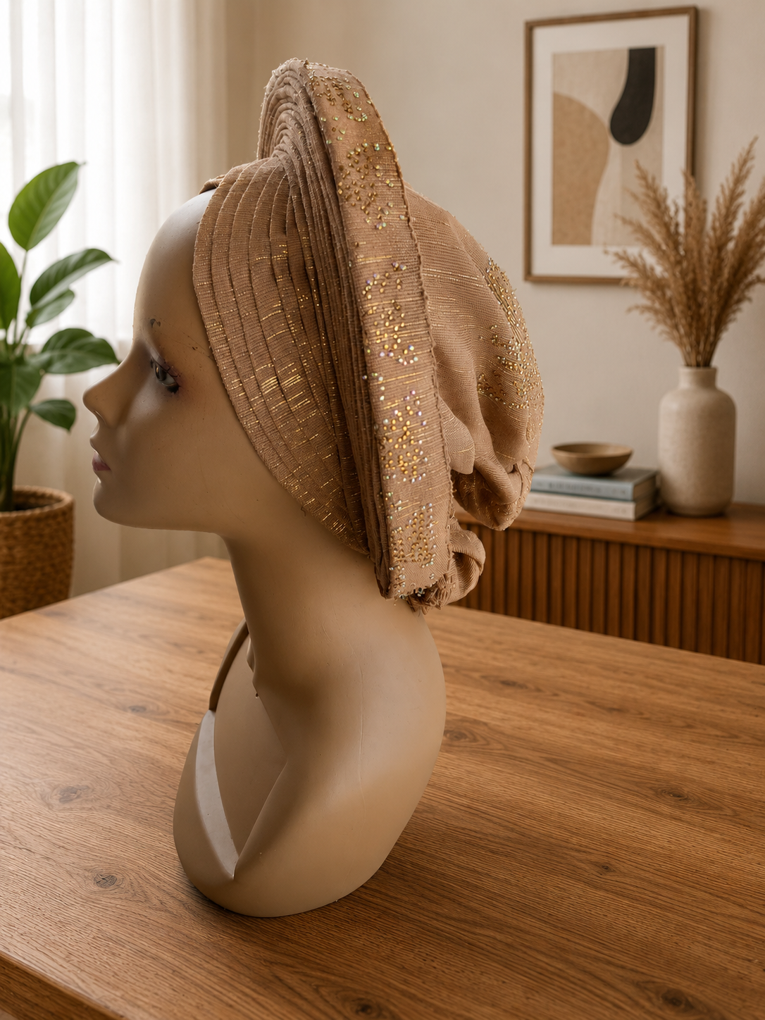 Stoned rounded gele image 3