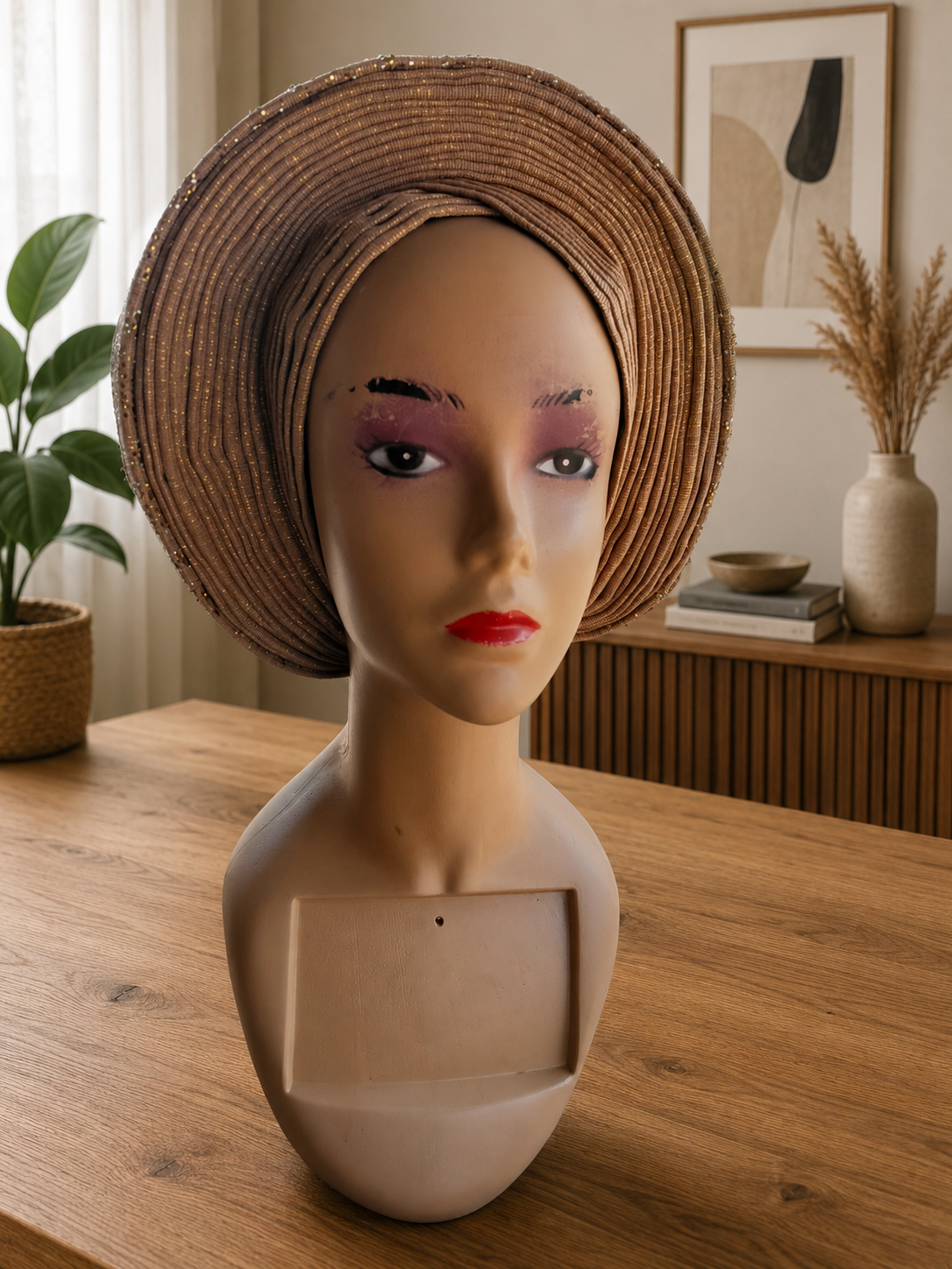 Stoned rounded gele