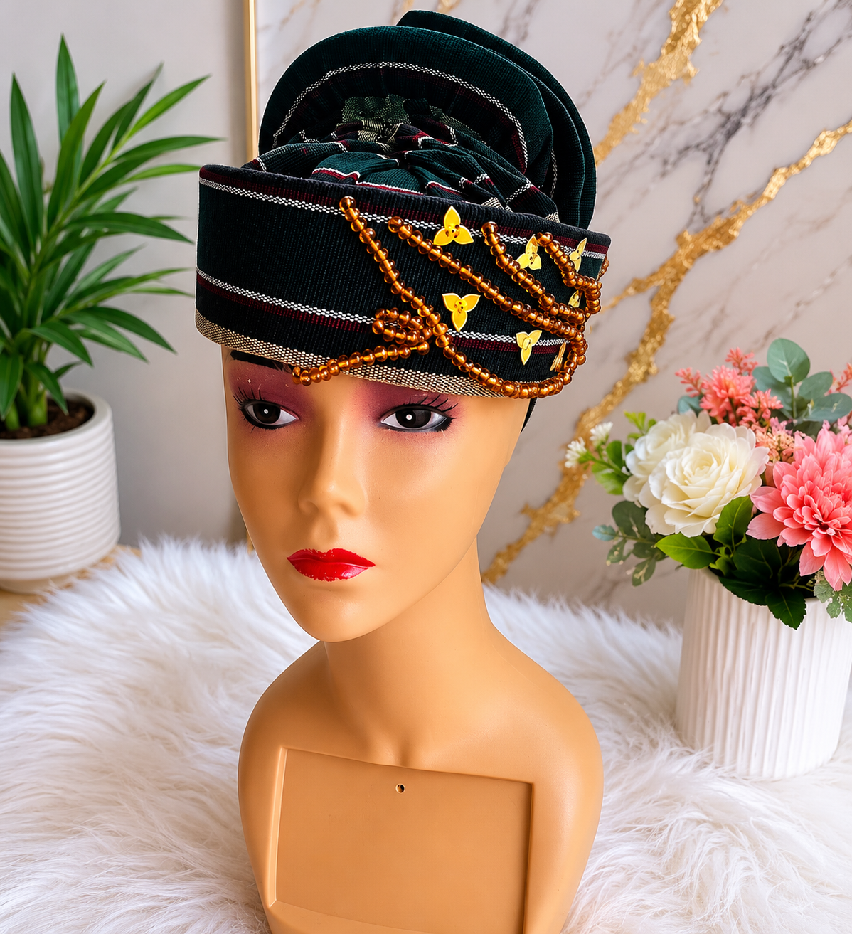 Beaded Zara cap
