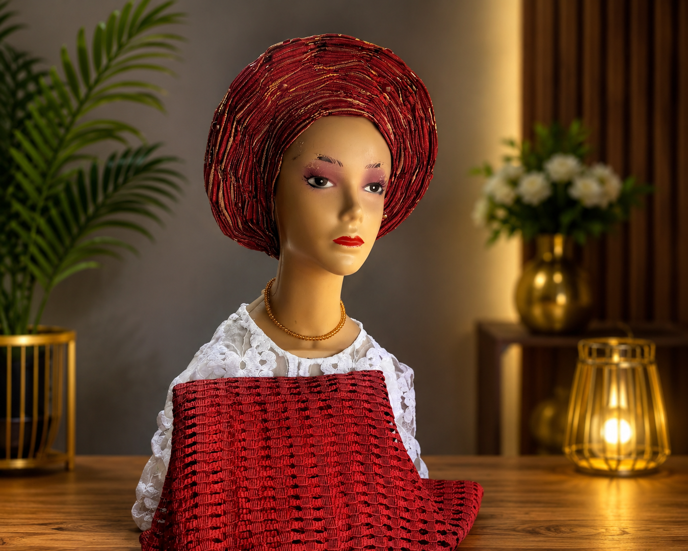 Pleated with pearl embellishments image 3