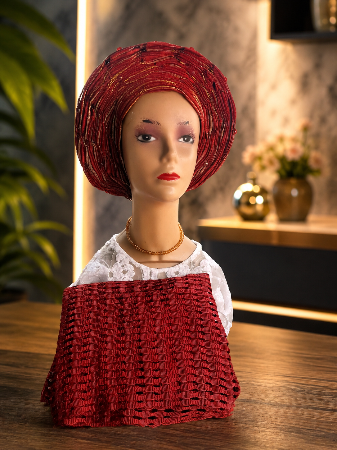 Pleated with pearl embellishments image 4