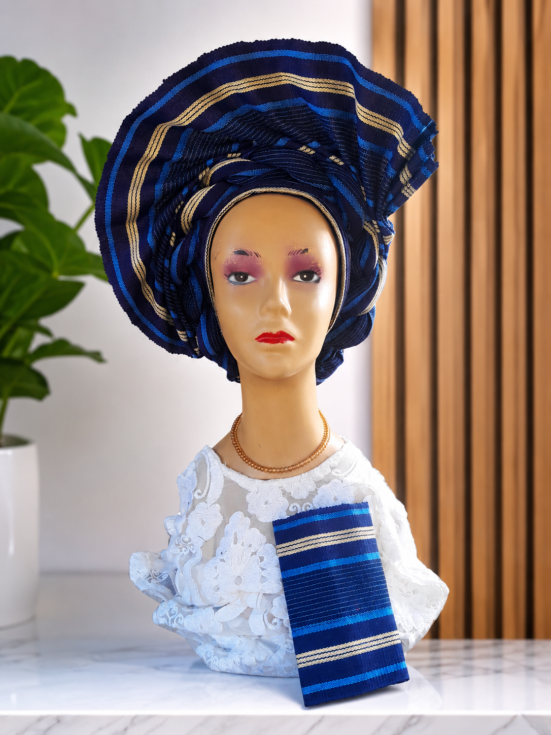 Fan+twist gele
